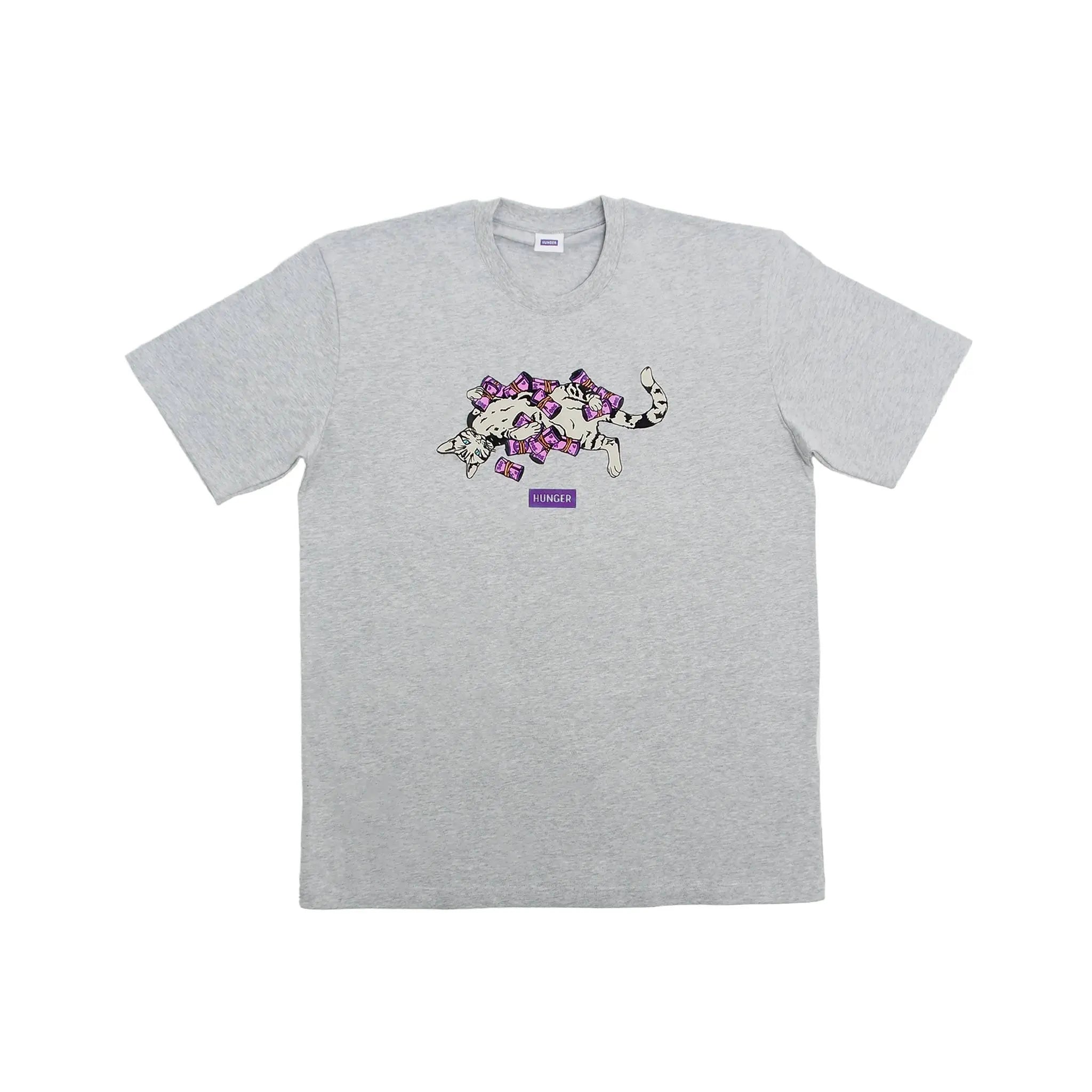 GREY - PUSSYS <3 MON€Y hunger.93 T-Shirt %price