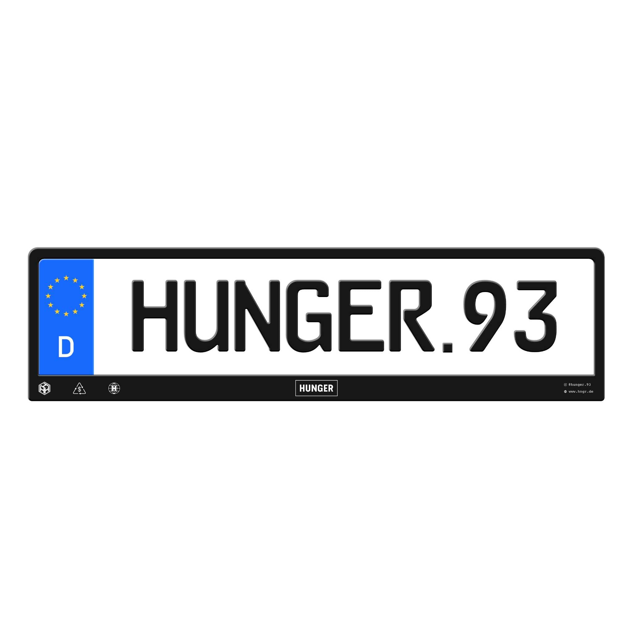LICENSE PLATE HOLDER hunger.93