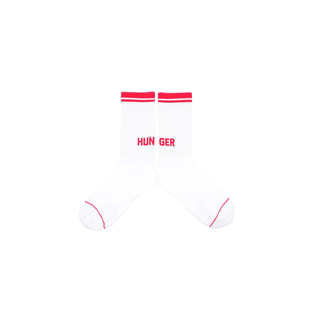  HUNGER SOCKS  WHITE / RED - ⚪️ 🔴 hunger.93 Sock %price 